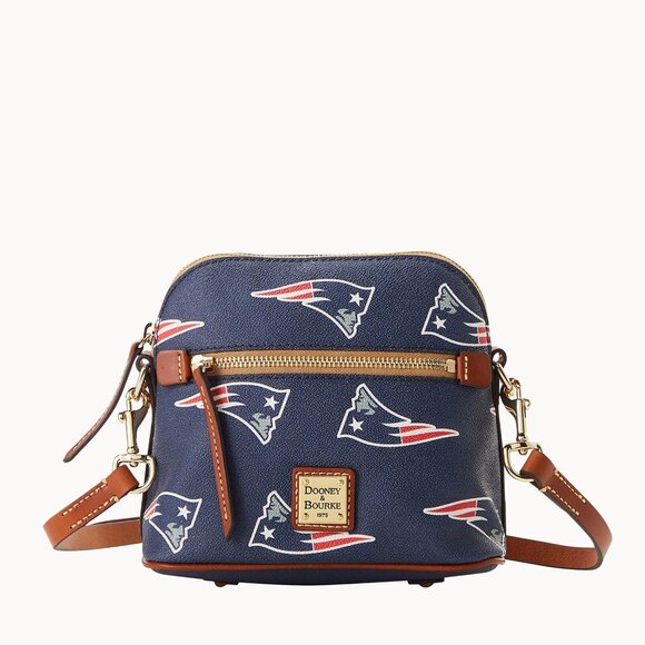 NWT Dooney & Bourke New England Patriots Domed Satchel Crossbody NFL Orig $228 - Picture 1 of 2